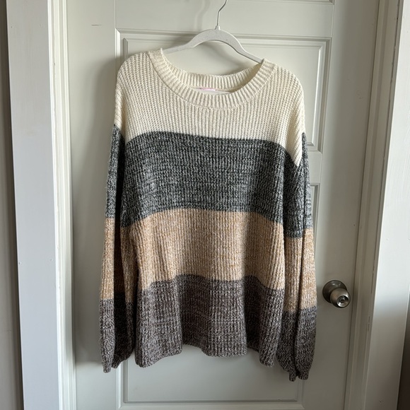 Pink Lily Colorblock Sweater - Picture 2 of 7